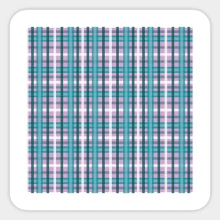 Tartan Pattern Purple and Green Sticker